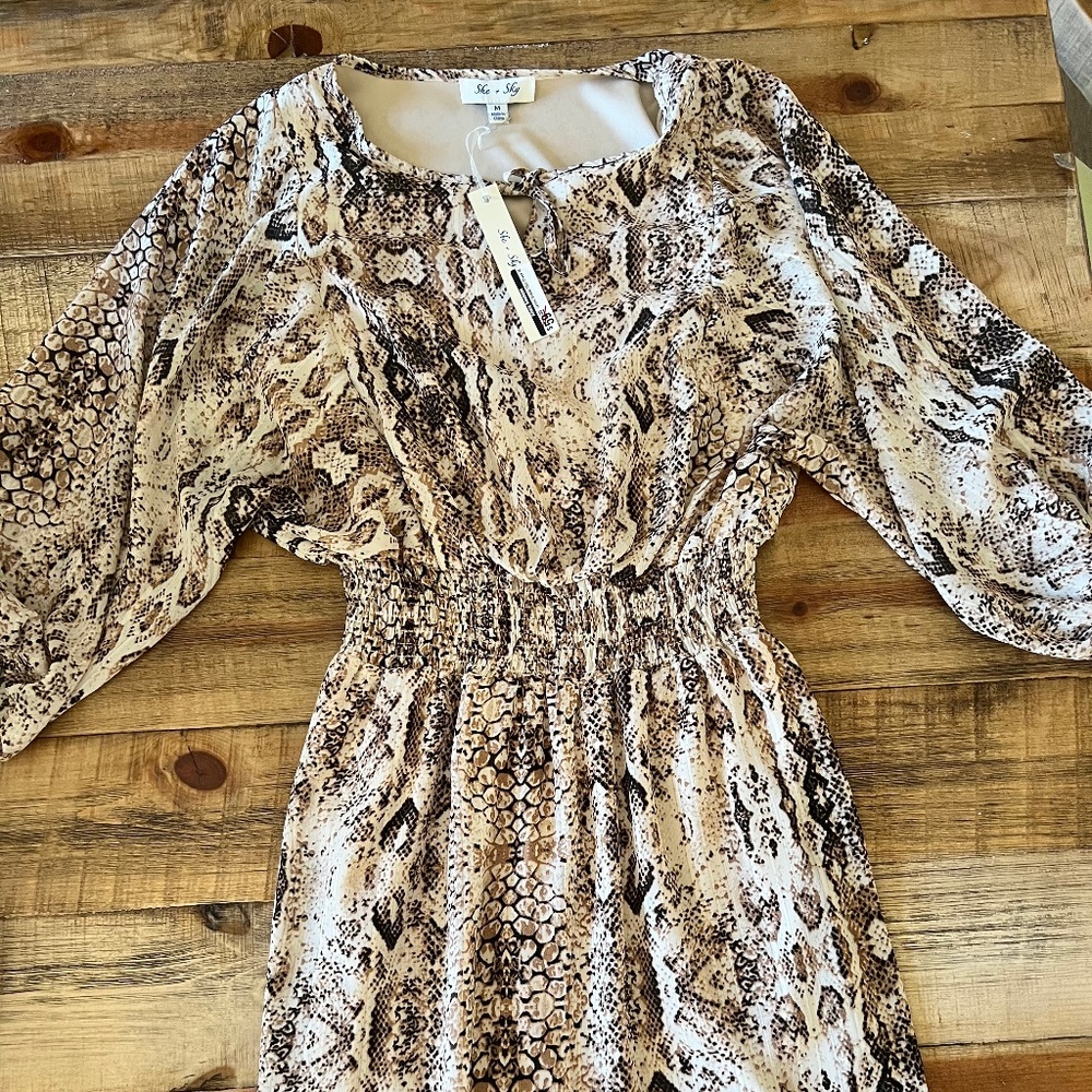 New with tags snakeskin dress